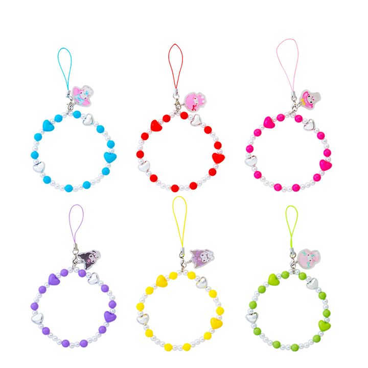 マイメロディ・クロミ アクリルキーホルダー付ビーズストラップ