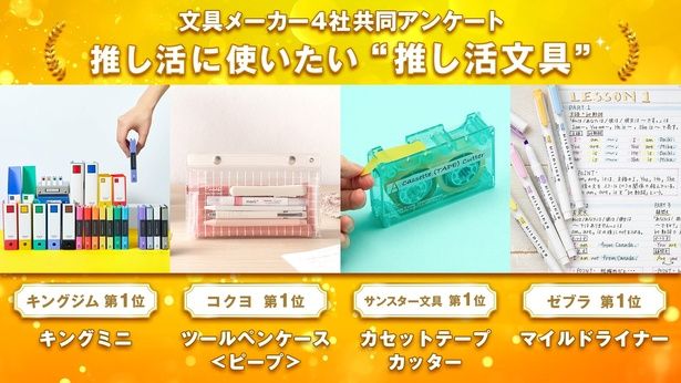 「推し活に使いたい“推し活文具”」部門第1位