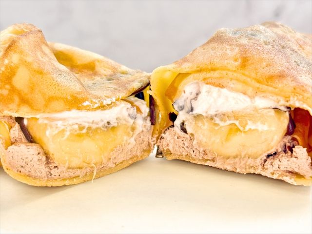 節分 チョコバナナクレープ断面