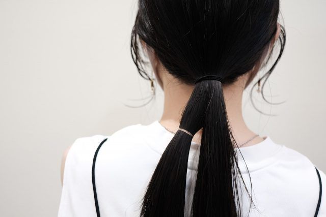 ロングヘアさん「ひとつ結びアレンジ」