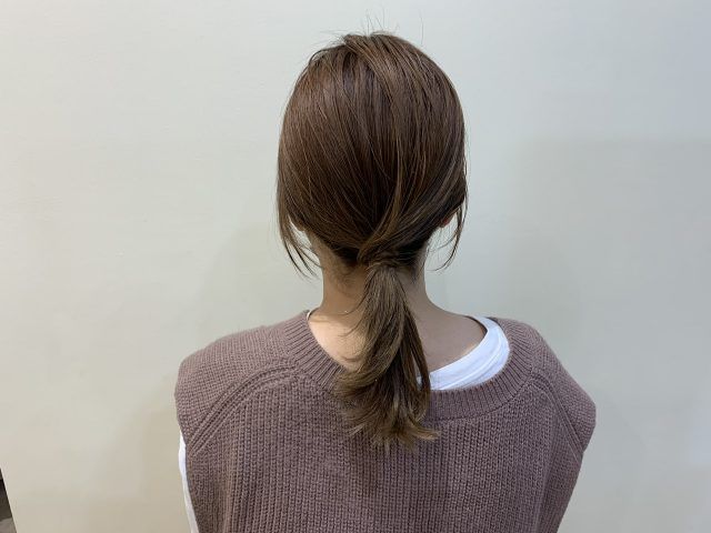 「ひとつ結び」の簡単アレンジ