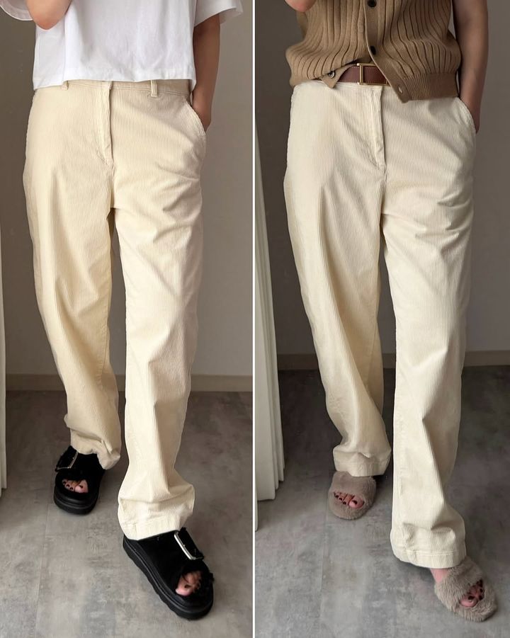 コーデュロイカーブパンツ