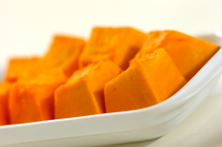 カボチャのクリームチーズ和えの下準備1