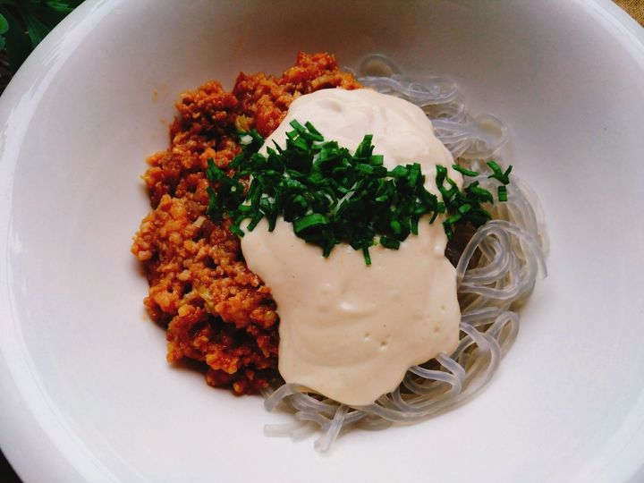 SNSで流行っていたのでおそばせながら作ってみた。クリーム麻婆春雨