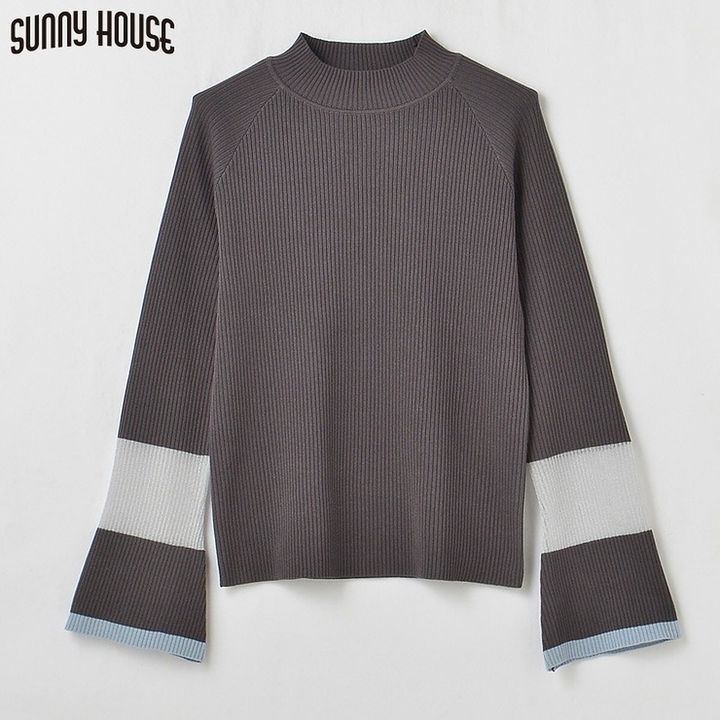 しまむらのシアー配色ニットプルオーバー（SUNNY HOUSE）