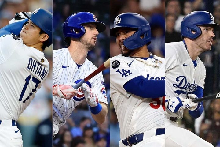 左から大谷翔平、カイル・タッカー、ムーキー・ベッツ、フレディ・フリーマン（C）Getty Images