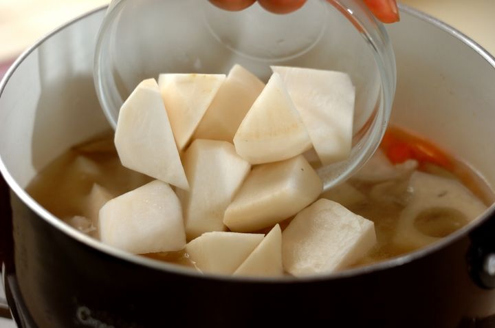 根菜のうま煮つけそばの作り方2