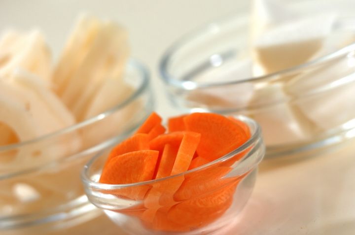 根菜のうま煮つけそばの下準備2