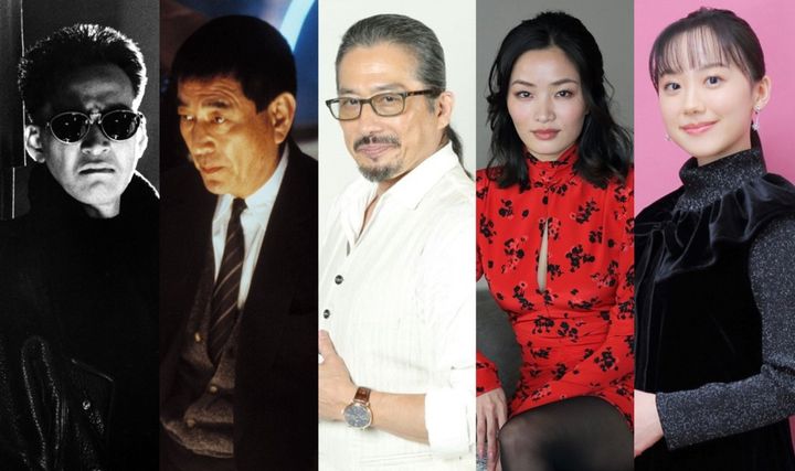 （左から）松田優作、高倉健、真田広之、アンナ・サワイ、芦田愛菜 写真提供：AFLO クランクイン！ width=