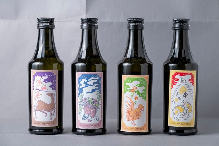蔵の鏝絵がラベルの日本酒・摂田屋六番街の守神鏝絵。特別純米酒 300ml880 円