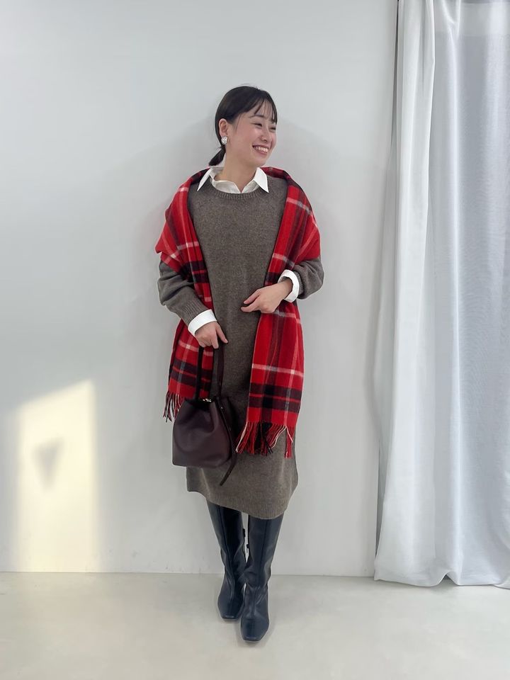 着痩せテク2：ゆとりのあるIラインワンピで自然に隠す