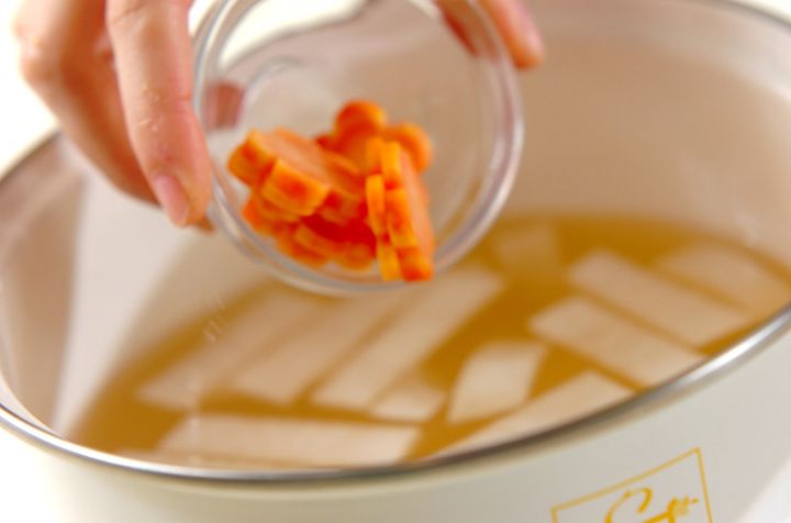 白みそのお雑煮の作り方1