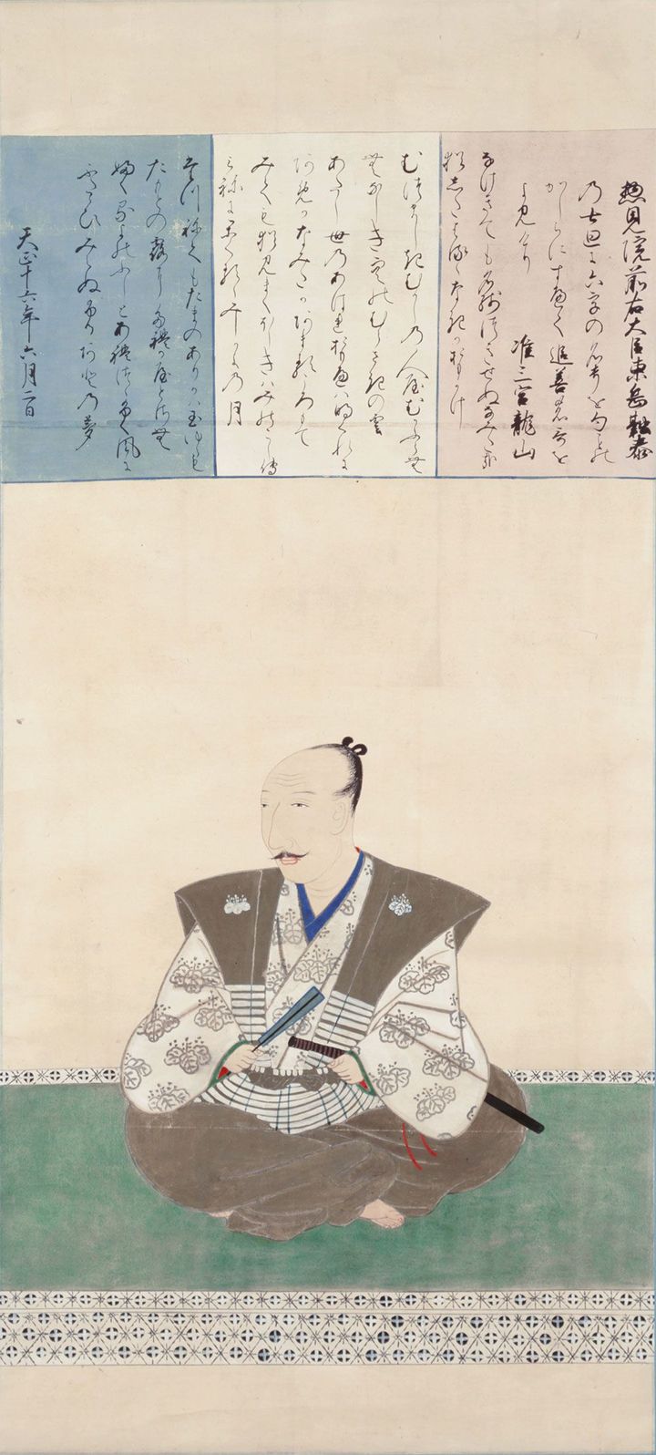 「織田信長像（模本）」天正10年（1582）に没した織田信長の七回忌に制作された肖像画の写し