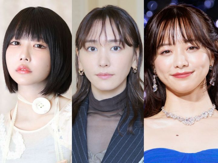 （左から）あの、新垣結衣、森香澄 クランクイン！ width=