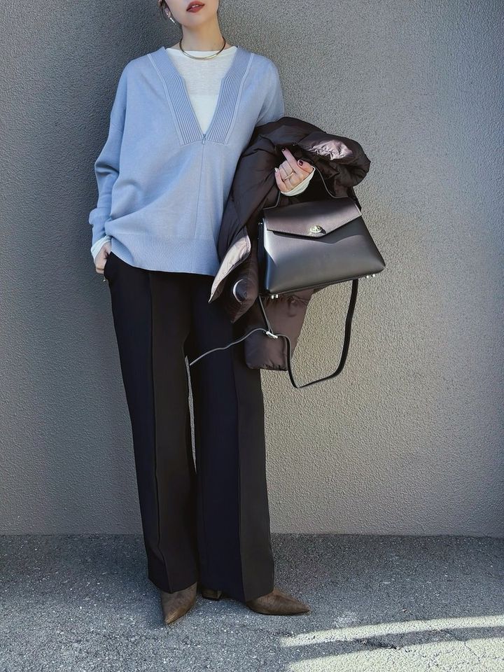 ブルーの冬コーデ1