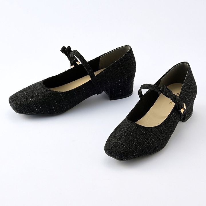 しまむらのツイードパンプス（Hina）