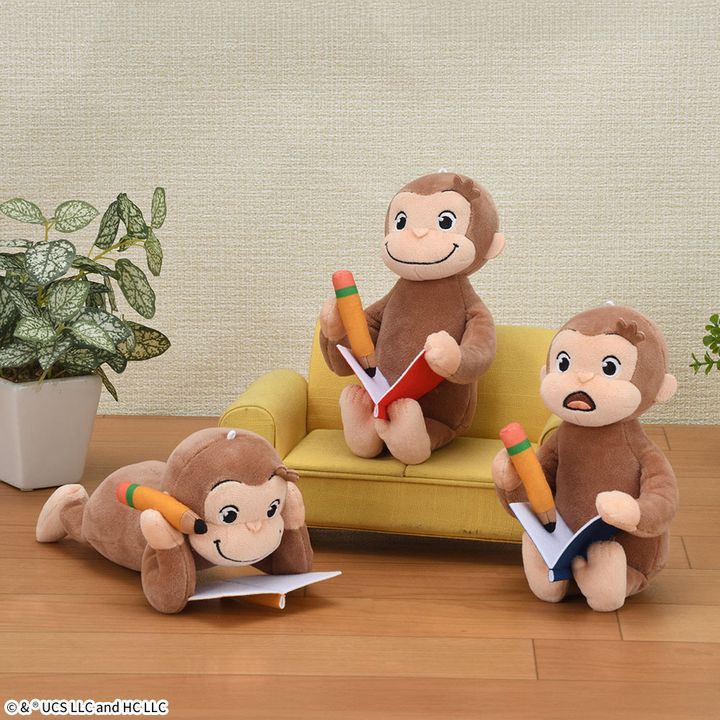 おさるのジョージ ぬいぐるみ おえかき