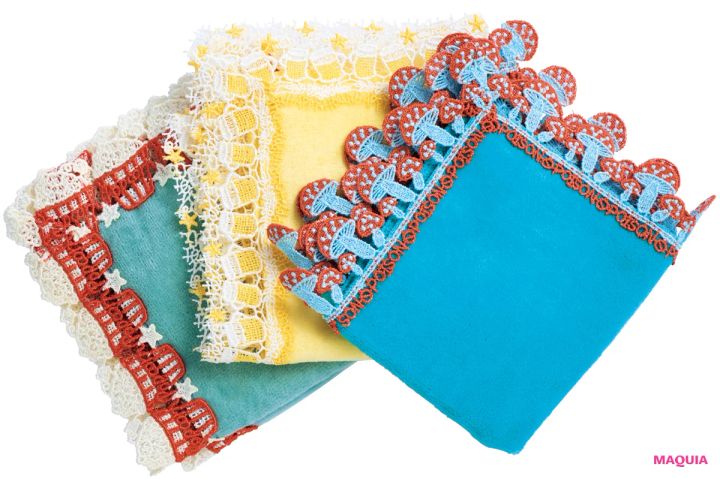 美容家 神崎恵さんのお気に入り小物 細部まで可愛い近沢レース店のタオルハンカチ