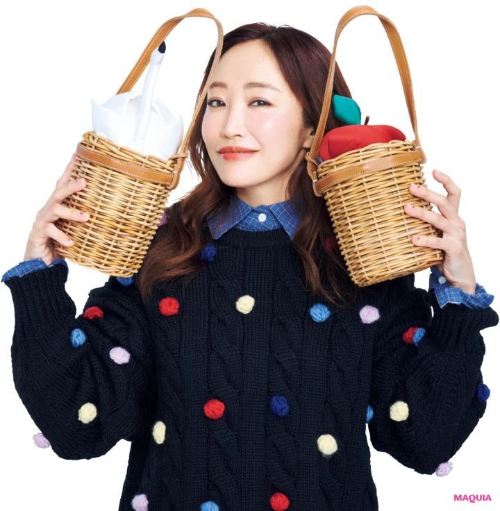 美容家 神崎恵さんのお気に入り小物 LUDLOWのキュートなモチーフかごバッグ