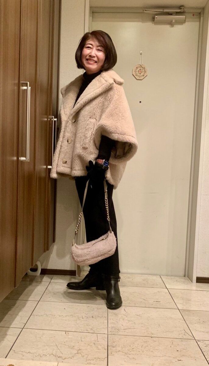 26年1月ブログ長谷川祐子さん_お出かけコーデ