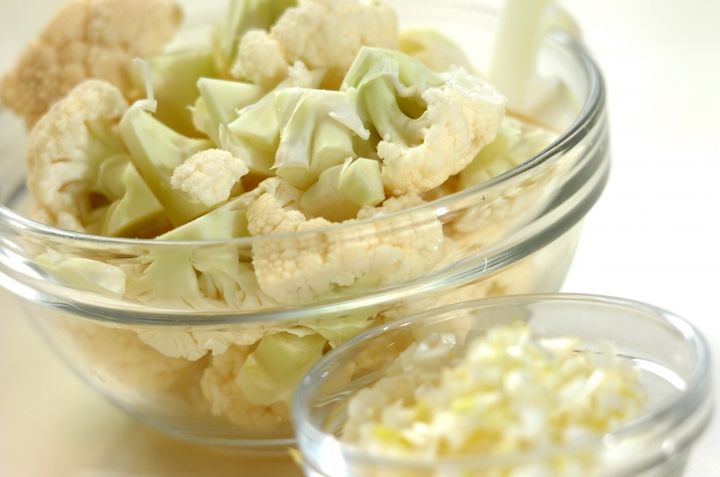 カリフラワーのナムルの下準備1