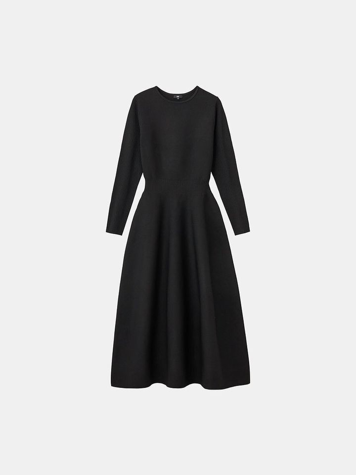 PLSTのホールガーメント（R）フレアニットワンピース