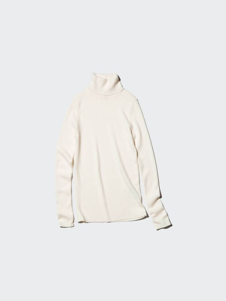 2026ユニクロレディースメリノリブタートルネックセーター