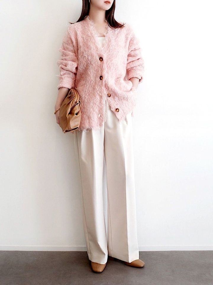 白ワイドパンツコーデ4