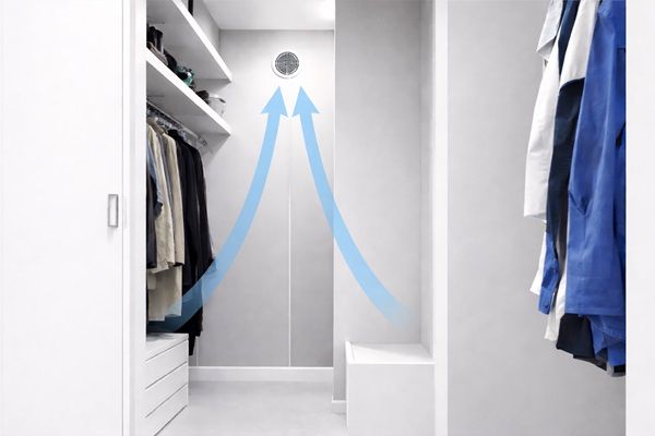 収納換気ファン「カラリFan-R」発売！工事なしで収納空間の湿気・ニオイ・カビを抑制