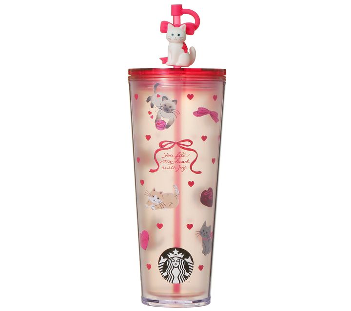 「バレンタイン2026コールドカップタンブラーキャット」710ml 3050円