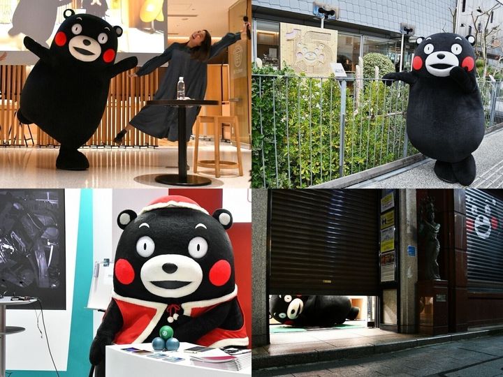 モンタクロース姿のくまモンに小学生のお友だちは大喜び！「銀座熊本館」の年末最終営業日では、シャッターが閉まる瞬間まで元気な姿を見せてくれました。【12月のくまモン】を、たくさんの画像とともに振り返ります。©2010熊本県くまモン