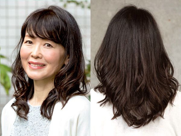 リアル50代60代ヘアカタログ：ロングヘア・齋藤さん（61歳）