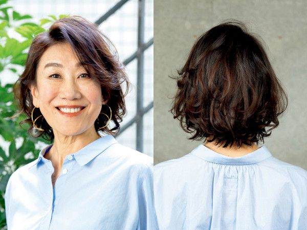 リアル50代60代ヘアカタログ：ボブヘア・中澤さん（61歳）