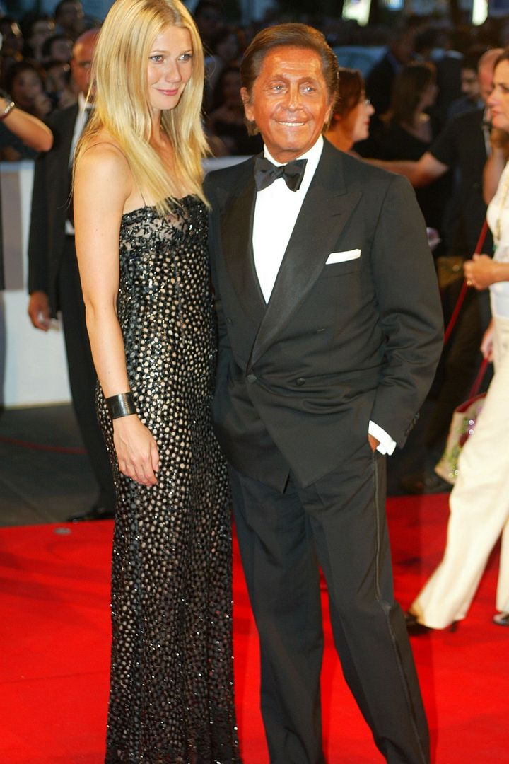 Gwyneth Paltrow and Valentino Garavani at the Venice Film Festival, 2002.