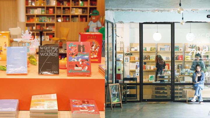 バンコク〈ブックマーク〉店内、〈スペースバー・ジン・ストア〉外観