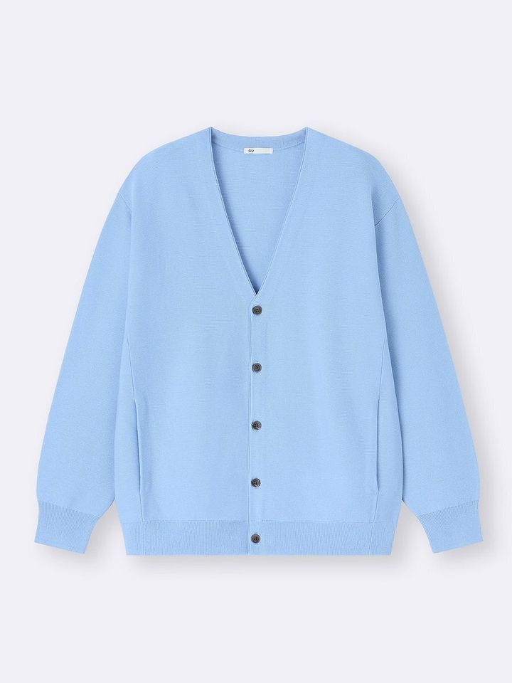 GUのウォッシャブルVネックカーディガン