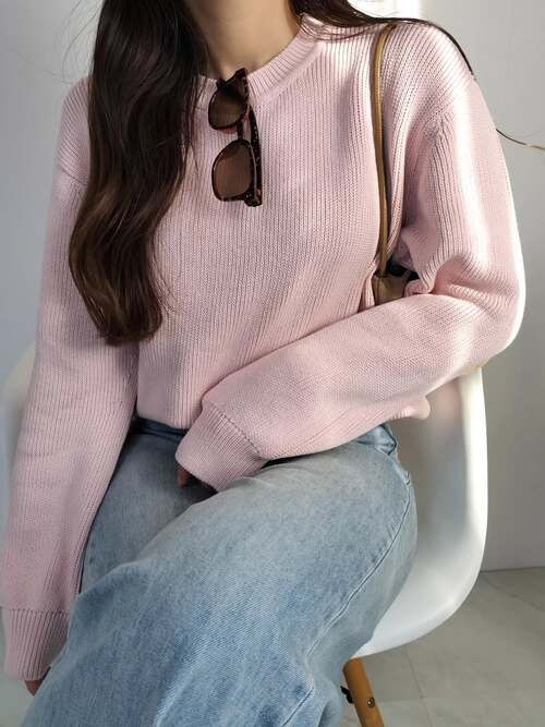 GUのピンクセーター1
