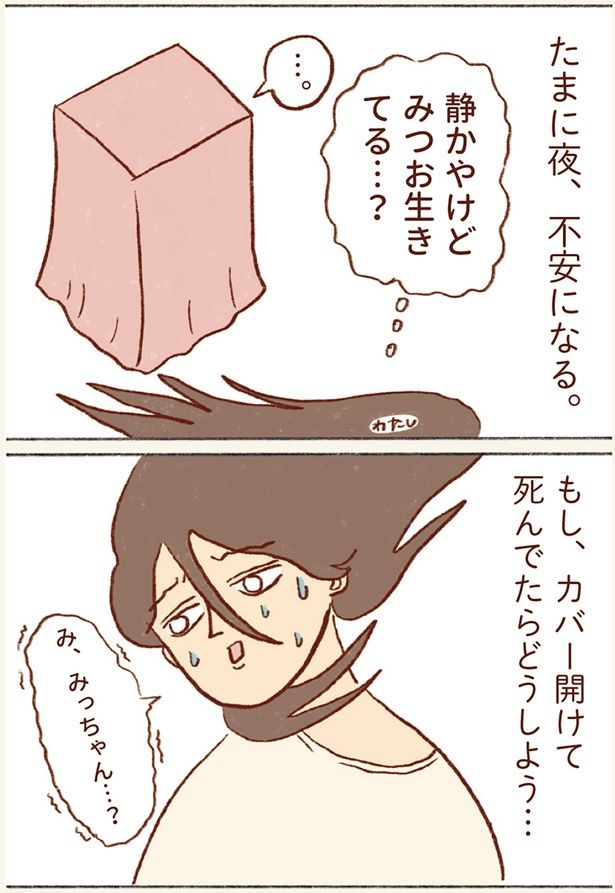 もし、カバー開けて死んでたらどうしよう… （C）谷小夏／KADOKAWA