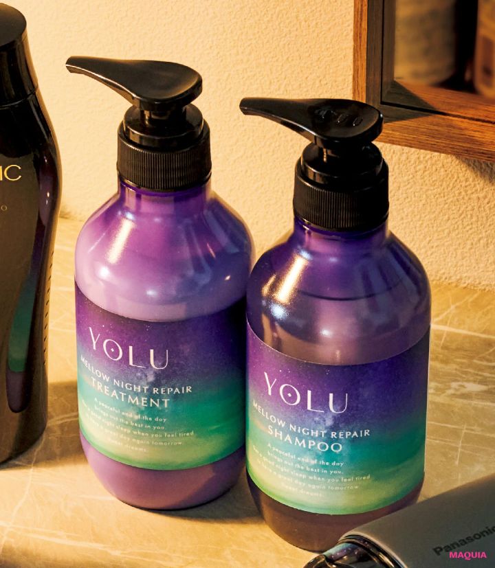 睡眠美容 ヘアケア YOLU メロウナイトリペアシャンプー、同 トリートメント