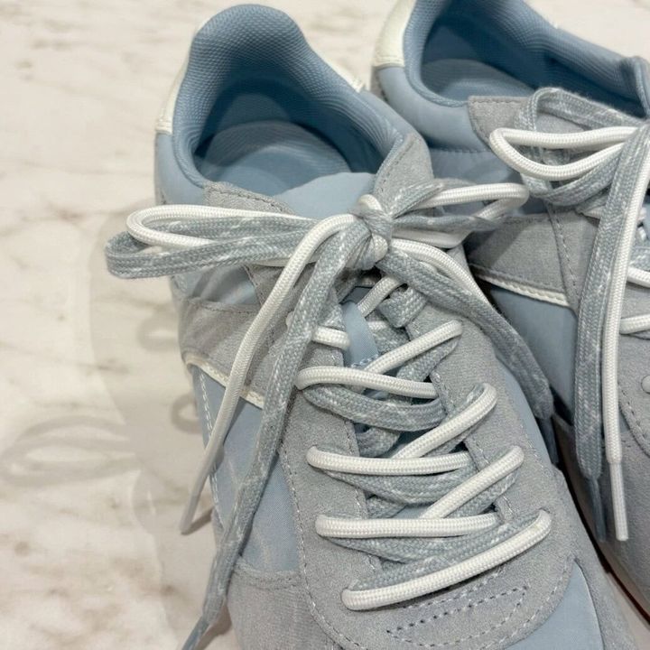 GU ナイロンコンビネーションフラットスニーカー+E