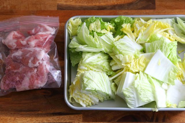 白菜と豚肉