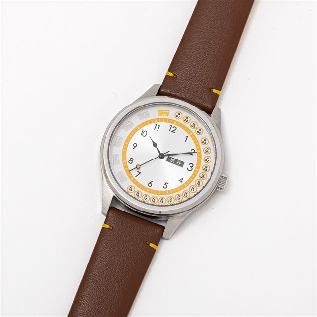 『東京メトロ』公式ライセンス商品_銀座線_モデル_腕時計 革ベルト