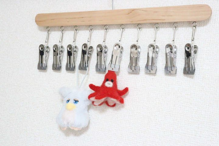 クリップ木製ハンガー（10個付） ディスプレイ