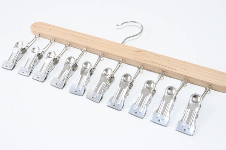 クリップ木製ハンガー（10個付）