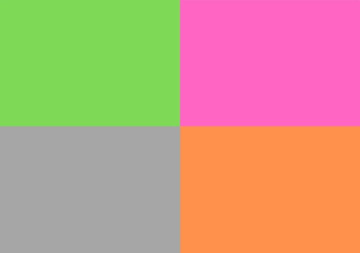 黄緑 ピンク グレイ オレンジ