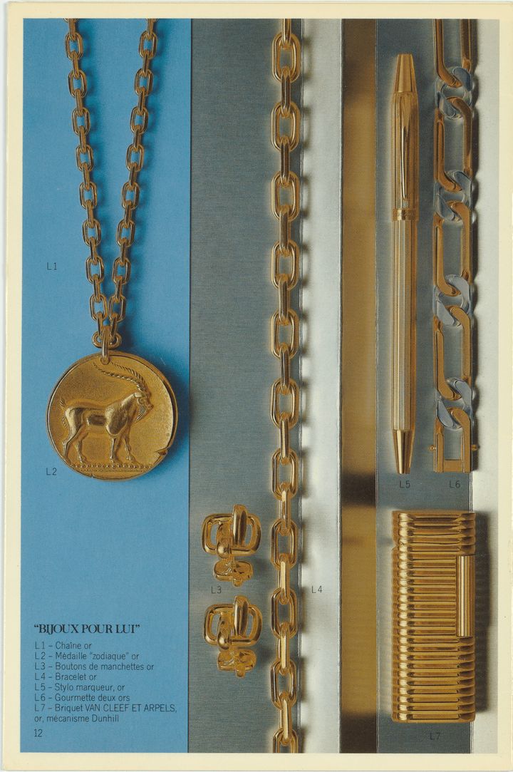 星座モチーフのペンダントが掲載された1975年のカタログより。ヴァン クリーフ＆アーペル アーカイブス