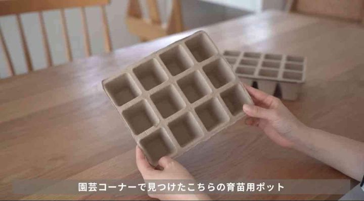 セリアの「紙ポット角型12個連結タイプ」