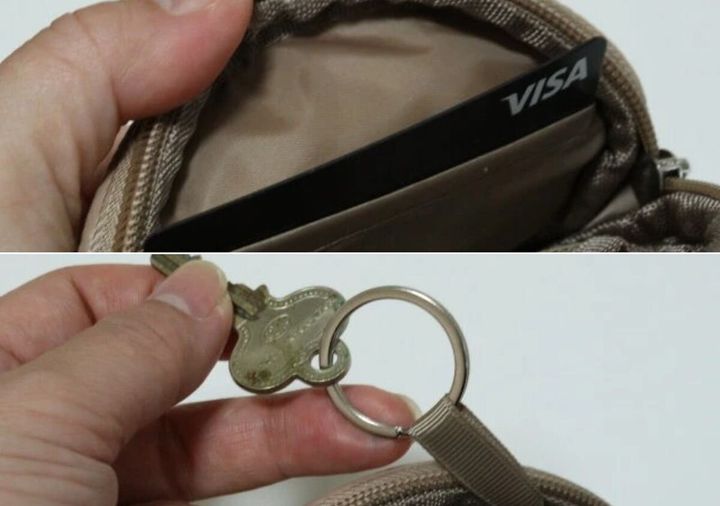 ダイソー 小物ケース ポケット キーリング