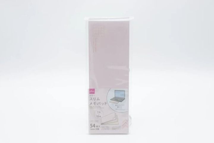 ダイソー メモパッド（スリム、ピンク） パッケージ