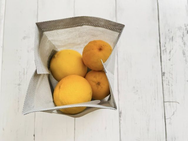 ダイソー「野菜仕切りバッグ」冷蔵庫になじむ